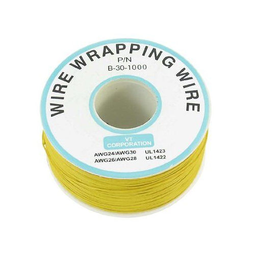 래핑와이어 노란색 (Wire Wrap Wire - Yellow (30 AWG)) l 200m